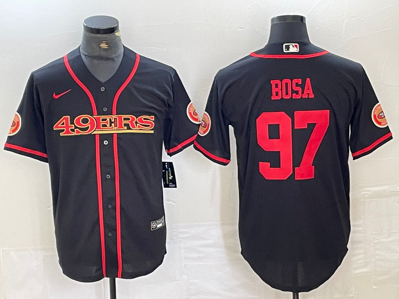 Men's San Francisco 49ers Nick Bosa #97 Black Joint Edition Player Jersey