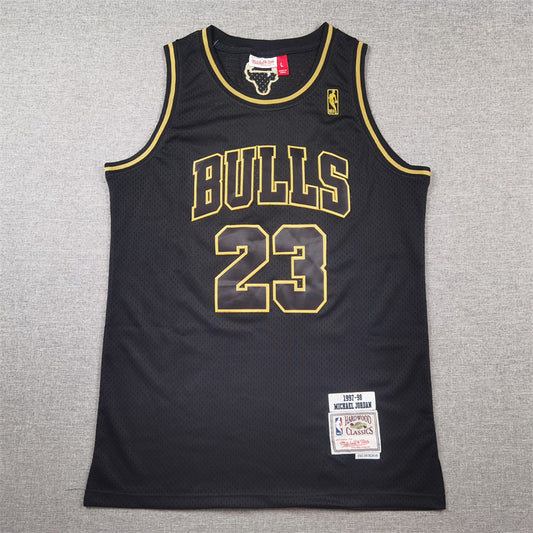 Men's Chicago Bulls Michael Jordan #23 Black 1997/98 Hardwood Classics Swingman Jersey