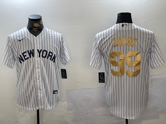 Men's New York Yankees Aaron Judge #99 White Game Player Jersey