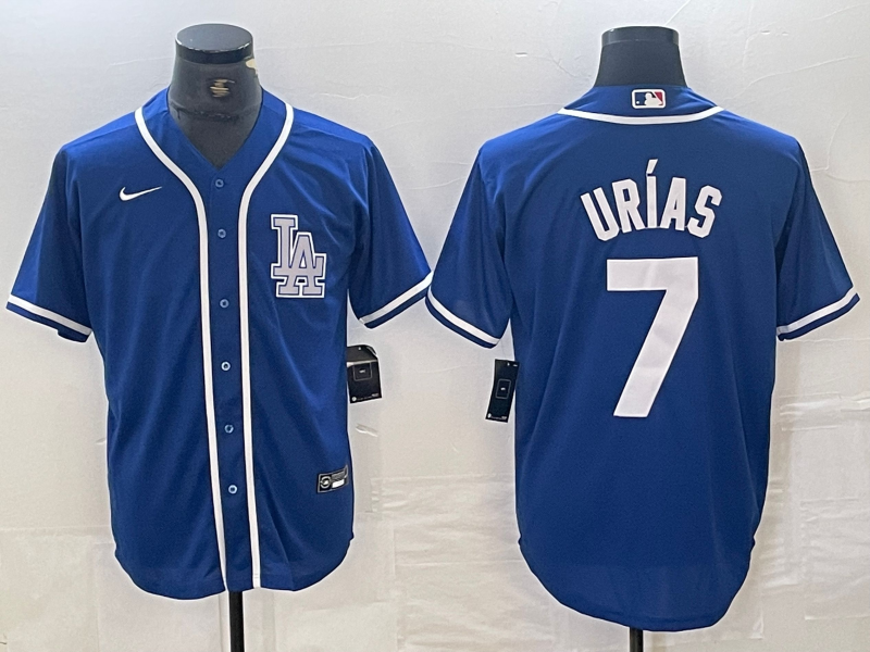 Men's Los Angeles Dodgers Julio Urias #7 Blue Limited Player Jersey