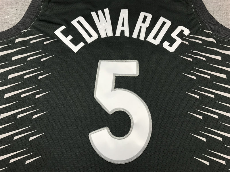 Men's Minnesota Timberwolves Anthony Edwards #5 Gray Swingman Player Jersey