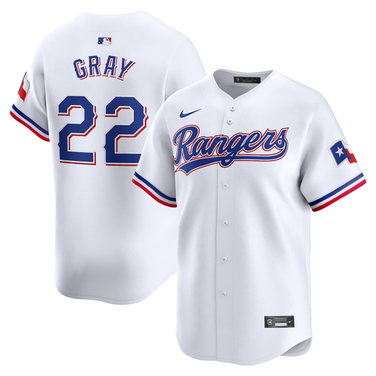 Men's Texas Rangers Jon Gray #22 White Home Limited Player Jersey