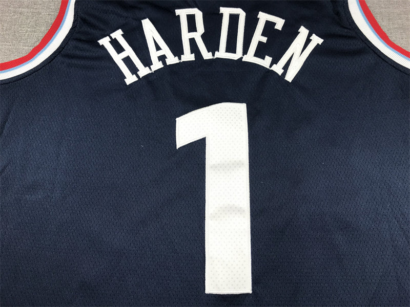 Men's LA Clippers James Harden #1 Navy Swingman Player Jersey