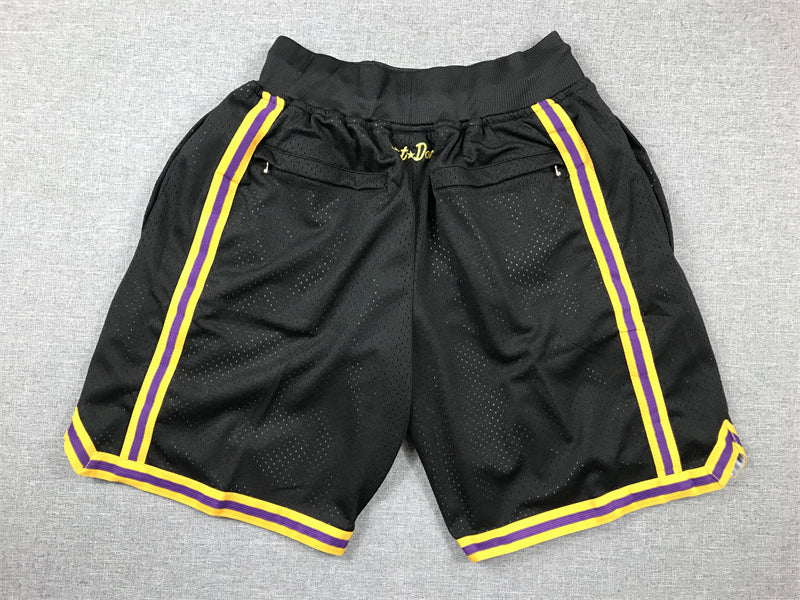 Men's Los Angeles Lakers #8-24 Black Pocket Shorts