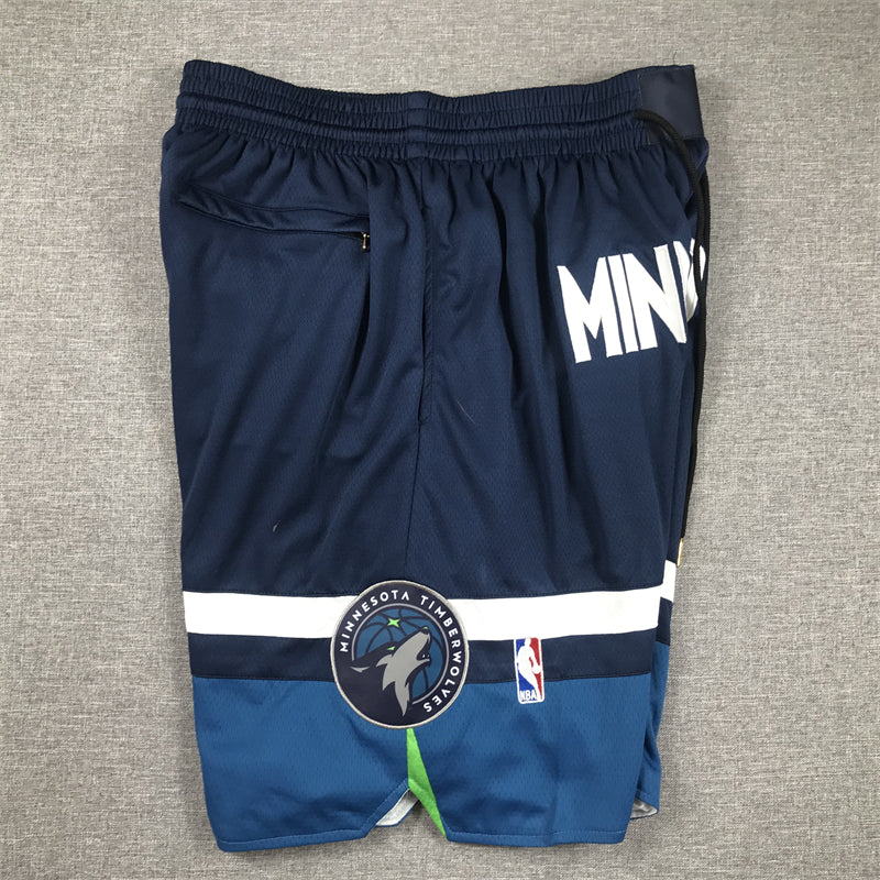 Men's Minnesota Timberwolves Navy Icon Edition Pocket Shorts