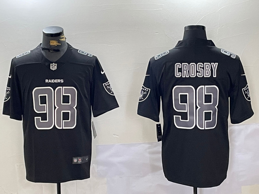 Men's Las Vegas Raiders Maxx Crosby #98 Black Fashion Game Jersey