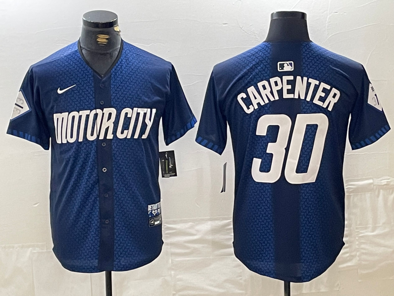 Men's Detroit Tigers Kerry Carpenter #30 Navy 2024 City Connect Limited Player Jersey