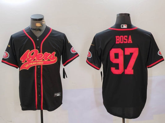 Men's San Francisco 49ers Nick Bosa #97 Black Replica Player Jersey