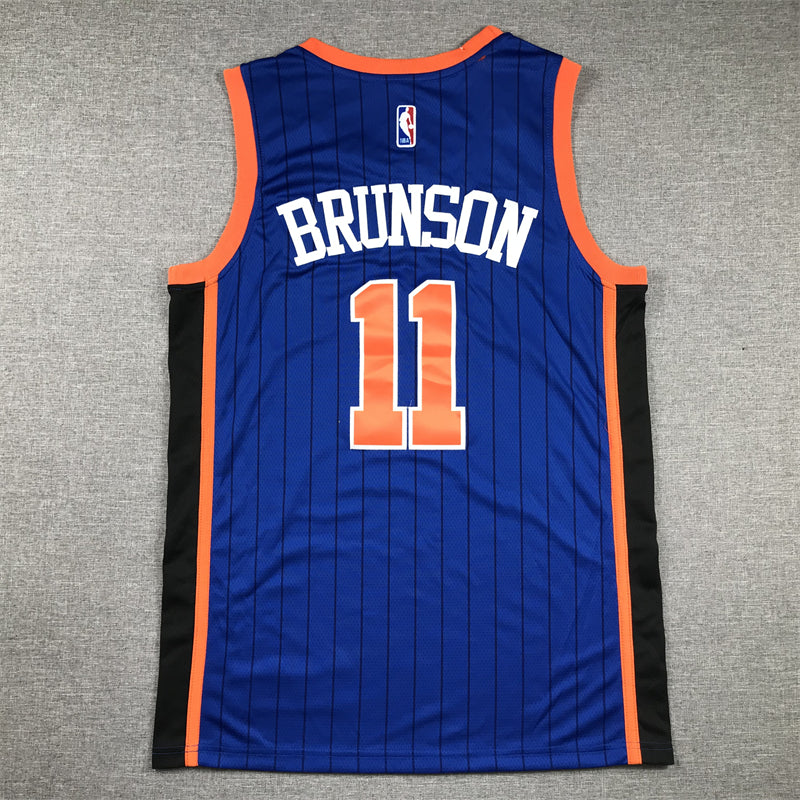 Men's New York Knicks Jalen Brunson #11 Blue 2023/24 Swingman Jersey - City Edition