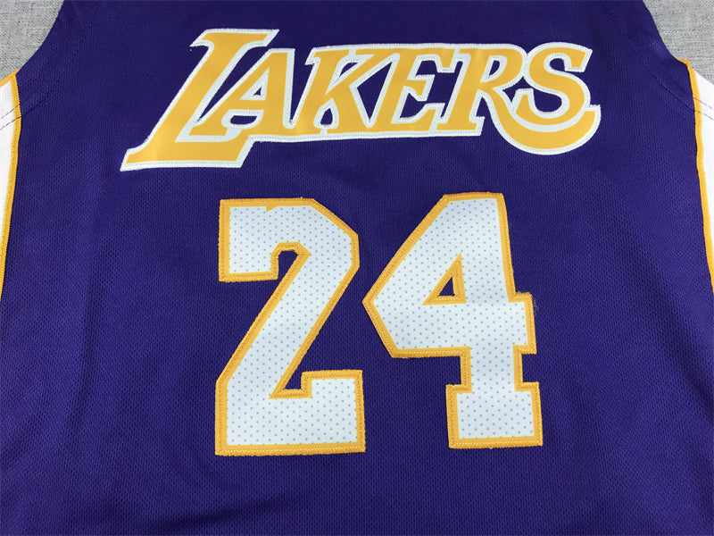 Men's Los Angeles Lakers Kobe Bryant #24 Purple 2007-08 Hardwood Classics Swingman Jersey