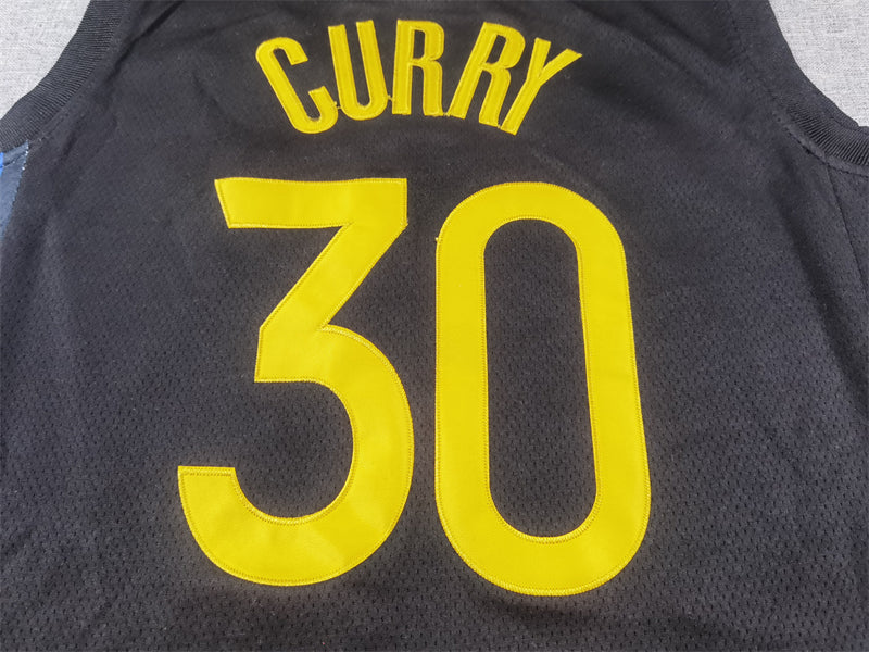 Men's Golden State Warriors Stephen Curry #30 Black 2024/25 Swingman Jersey - Statement Edition