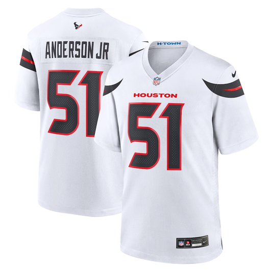 Men's Houston Texans Will Anderson Jr. #51 White Game Jersey