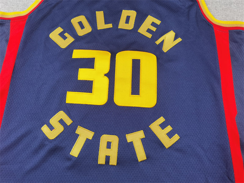 Men's Golden State Warriors Stephen Curry #30 Navy 2024/25 Swingman Player Jersey - City Edition