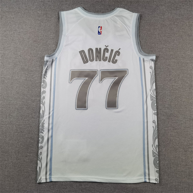 Men's Dallas Mavericks Luka Doncic #77 White 2024/25 Swingman Player Jersey - City Edition