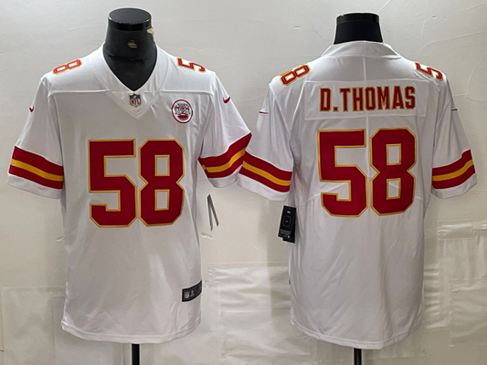 Men's Kansas City Chiefs Derrick Thomas #58 White Game Player Jersey