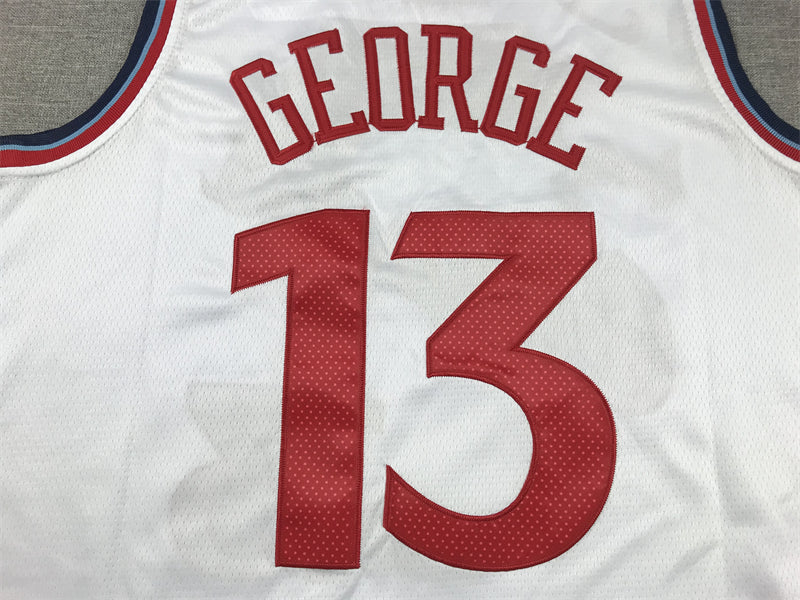 Men's LA Clippers Paul George #13 White Swingman Jersey