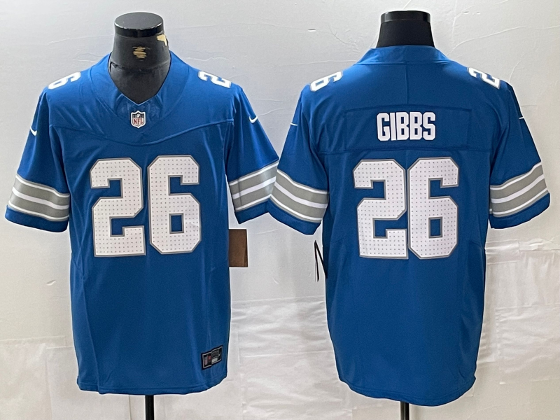 Men's Detroit Lions Jahmyr Gibbs #26 Blue Vapor F.U.S.E. Limited Jersey