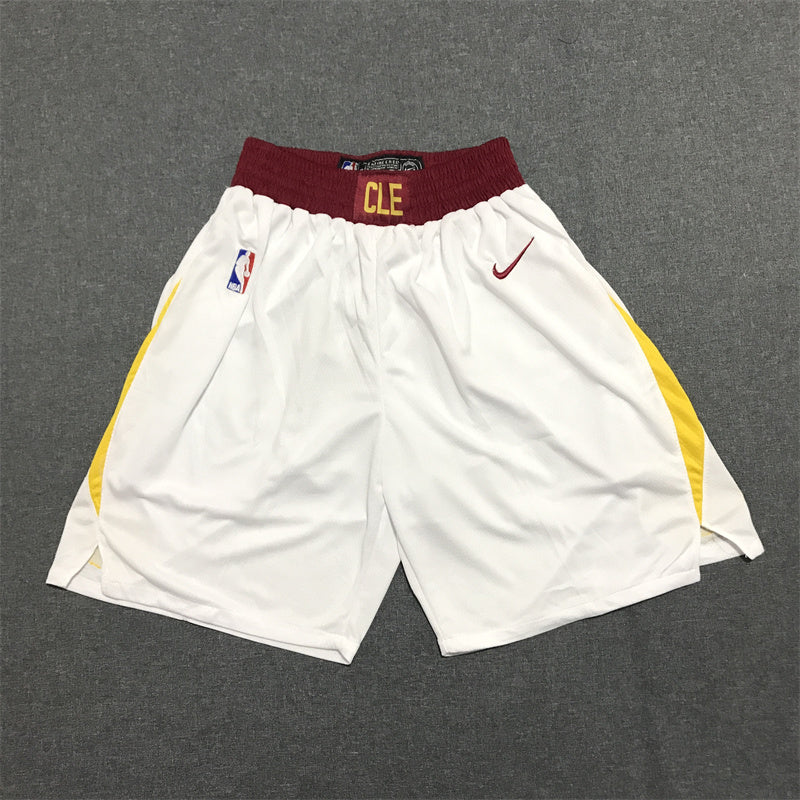 Men's Cleveland Cavaliers White Basketball Shorts