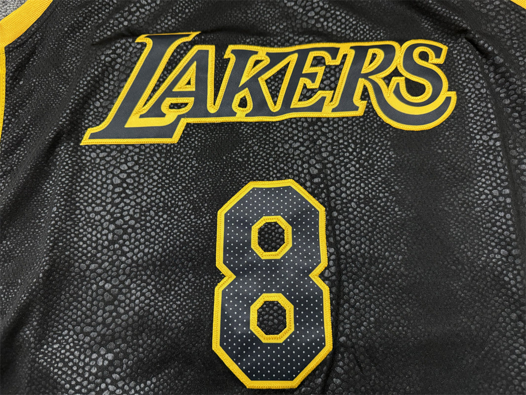 Men's Los Angeles Lakers Kobe Bryant #8-24 Black Swingman Jersey