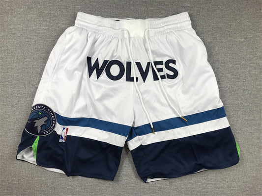 Men's Minnesota Timberwolves White Association Edition Pocket Shorts