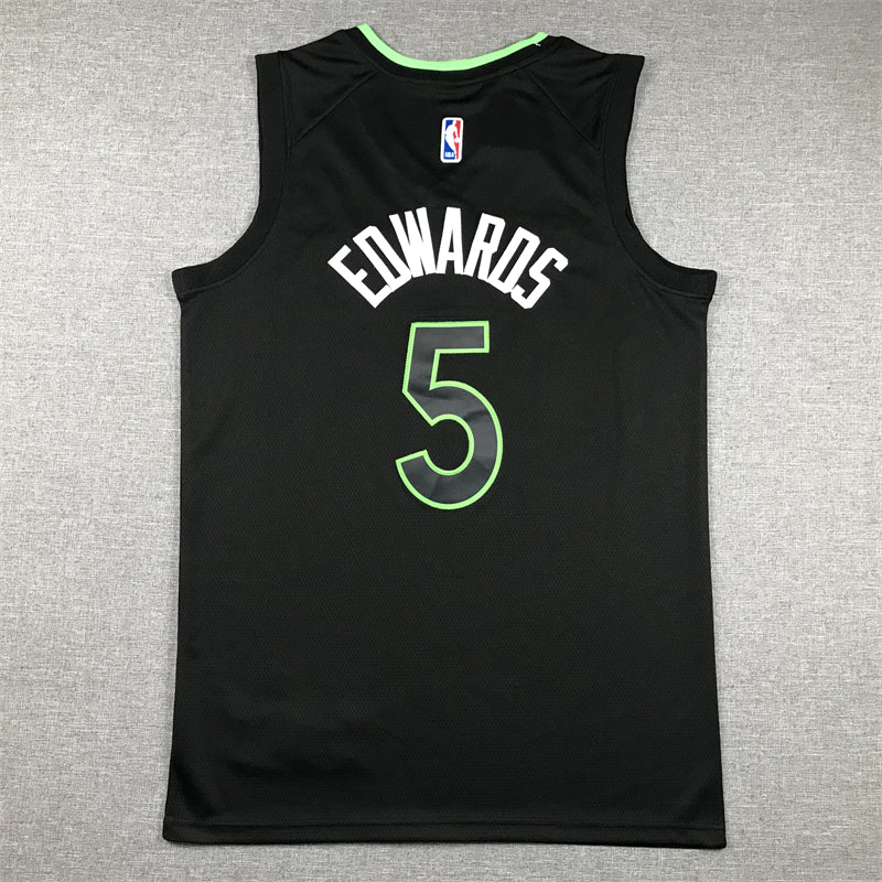 Men's Minnesota Timberwolves Anthony Edwards #5 Black 2022/23 Swingman Jersey - Statement Edition