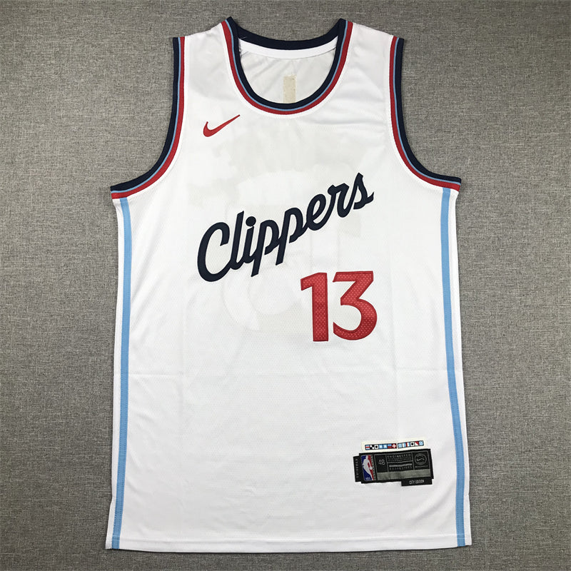 Men's LA Clippers Paul George #13 White Swingman Jersey