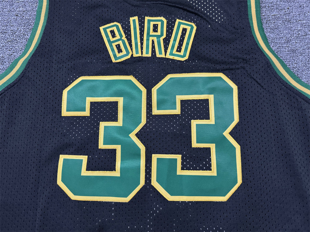 Men's Boston Celtics Larry Bird #33 Black 1985/86 Hardwood Classics Swingman Jersey