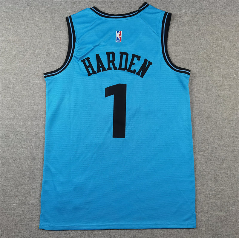 Men's LA Clippers James Harden #1 Light Blue 2024/25 Swingman Player Jersey - City Edition