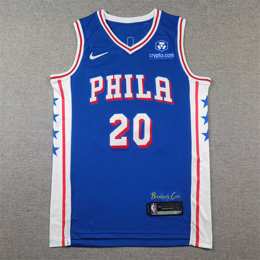 Men's Philadelphia 76ers Jared McCain #20 Royal Swingman Jersey - Icon Edition