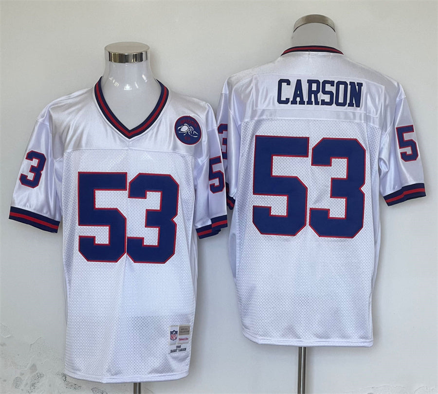 Men's New York Giants Harry Carson Mitchell & Ness White Legacy Replica Jersey