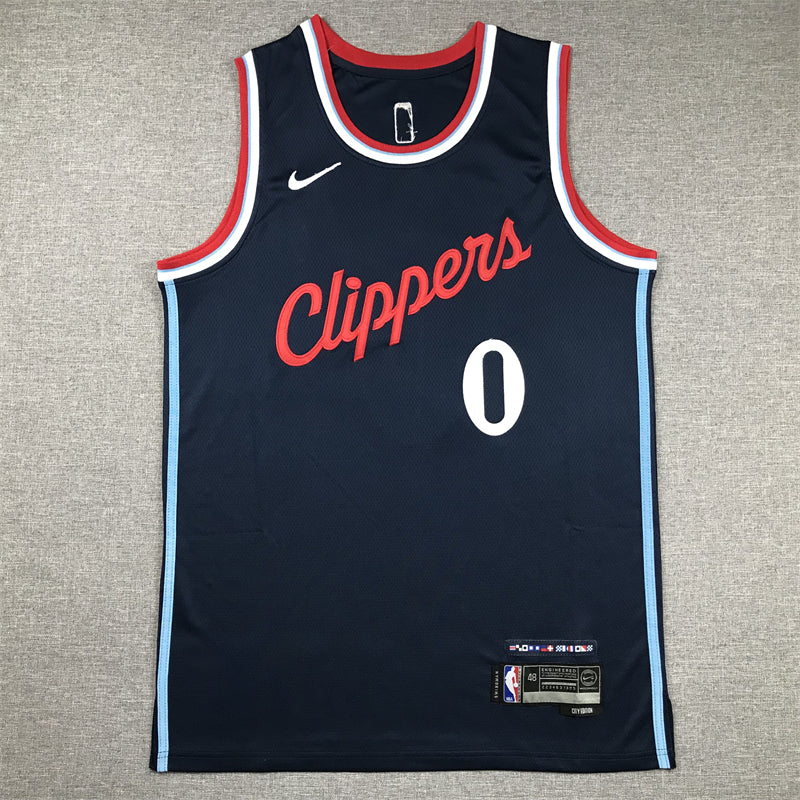 Men's LA Clippers Russell Westbrook #0 Navy Swingman Jersey