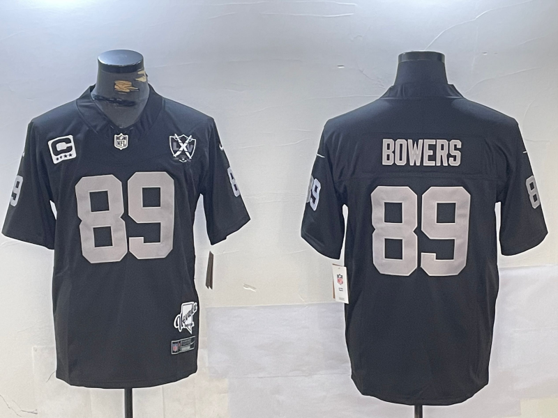 Men's Las Vegas Raiders Brock Bowers #89 Black Game Jersey