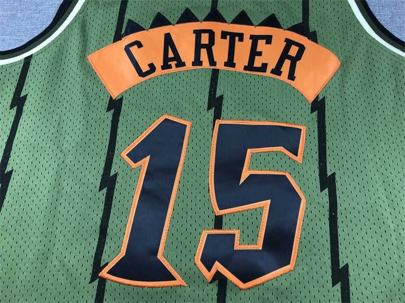 Men's Toronto Raptors Vince Carter #15 Army Green 1998-99 Hardwood Classics Swingman Jersey