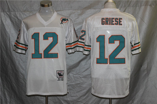 Men's Miami Dolphins Bob Griese Mitchell & Ness White Legacy Replica Jersey