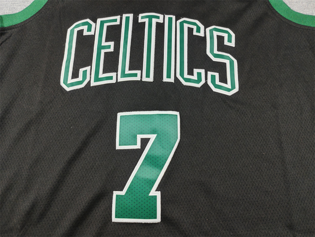 Men's Boston Celtics Jaylen Brown #7 Black Swingman Jersey - Statement Edition