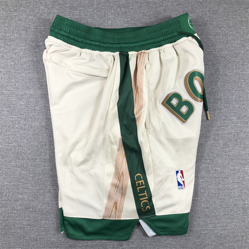 Men's Boston Celtics White 2023/24 Pocket Shorts City Edition