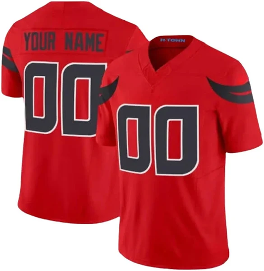 Men's Houston Texans Red Alternate Game Custom Jersey