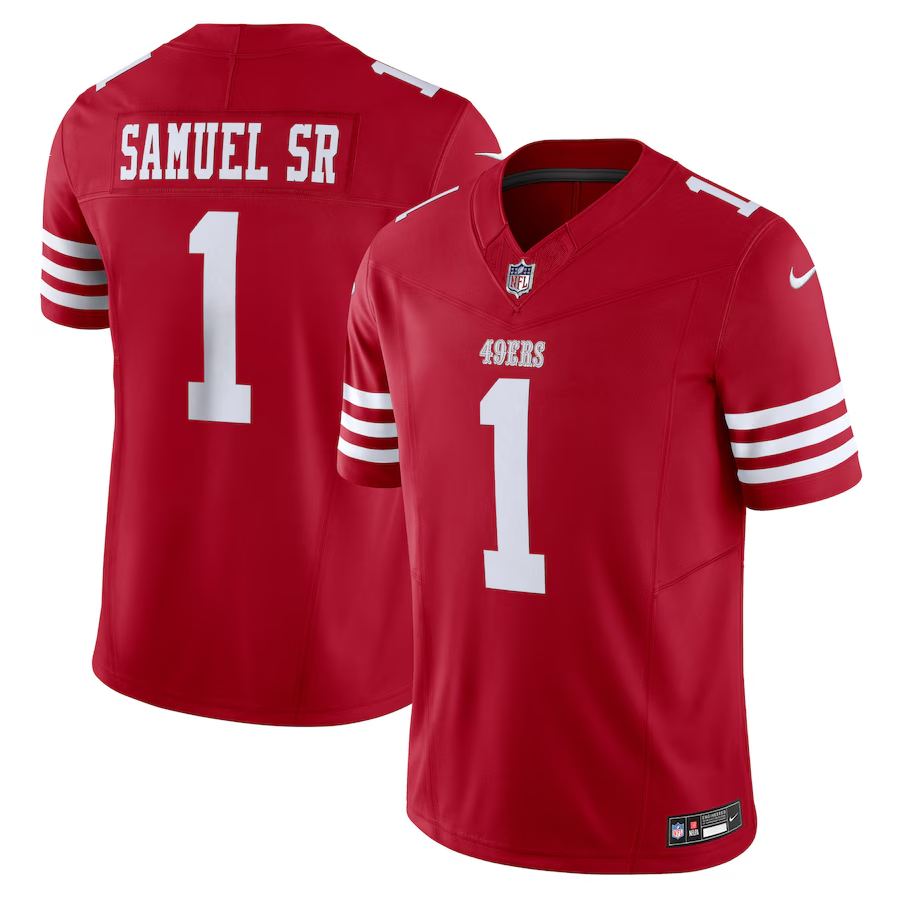 Men's San Francisco 49ers Deebo Samuel Sr #1 Scarlet Vapor F.U.S.E. Limited Jersey