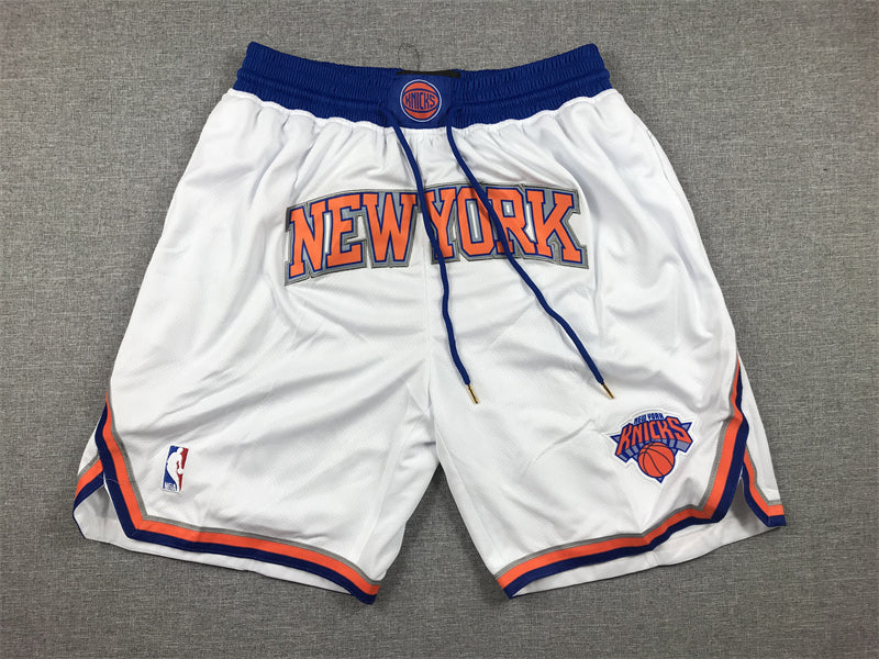 Men's New York Knicks White Association Edition Pocket Shorts