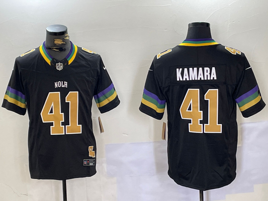 Men's New Orleans Saints Alvin Kamara #41 Black Team Player Jersey