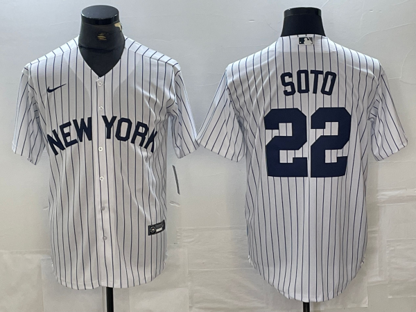 Men's New York Yankees Juan Soto #22 White Limited Jersey