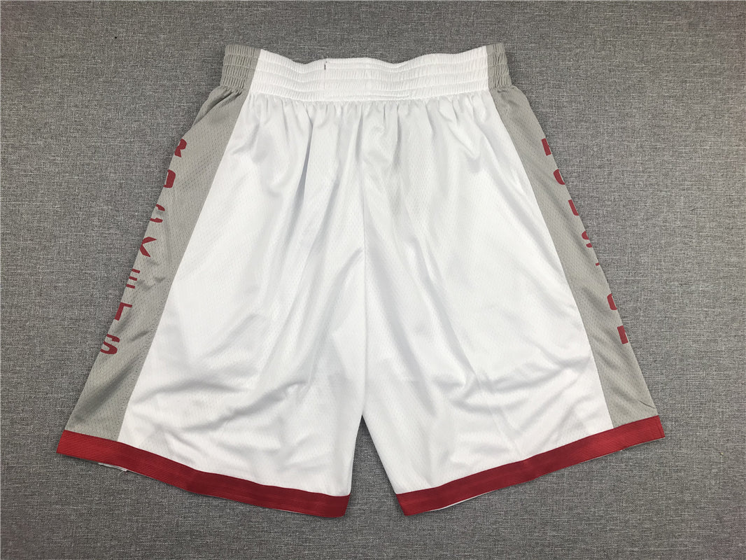 Men's Houston Rockets White Pocket Shorts