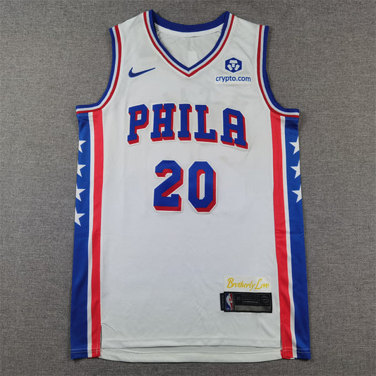 Men's Philadelphia 76ers Jared McCain #20 White Swingman Jersey - Association Edition