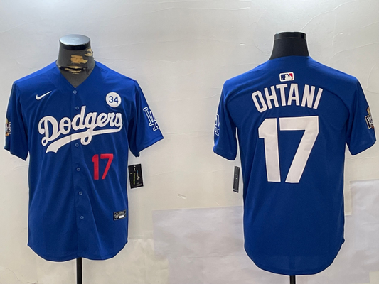 Men's Los Angeles Dodgers Shohei Ohtani #17 Blue Player Game Jersey