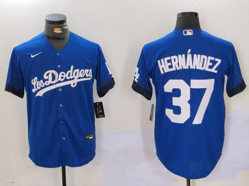 Men's Los Angeles Dodgers Teoscar Hernandez #37 Royal Game Jersey