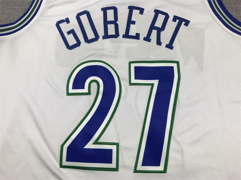 Men's Minnesota Timberwolves Rudy Gobert #27 White Swingman Player Jersey