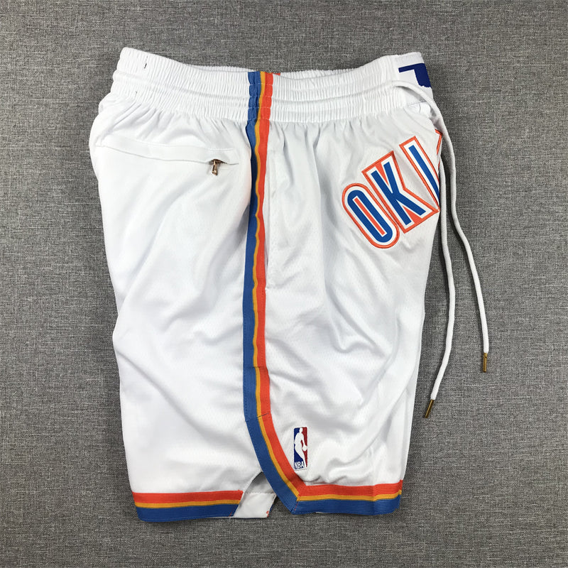 Men's Oklahoma City Thunder White Association Edition Pocket Shorts