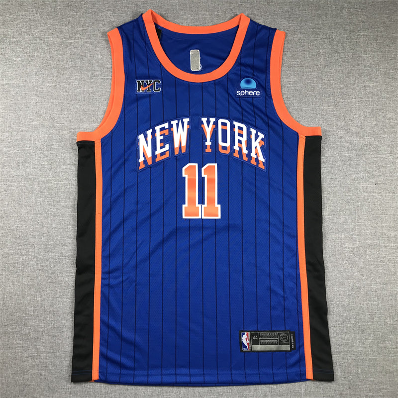 Men's New York Knicks Jalen Brunson #11 Blue 2023/24 Swingman Jersey - City Edition