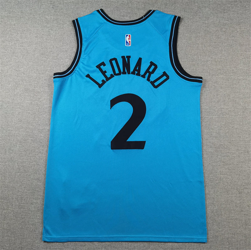 Men's LA Clippers Kawhi Leonard #2 Light Blue 2024/25 Swingman Player Jersey - City Edition