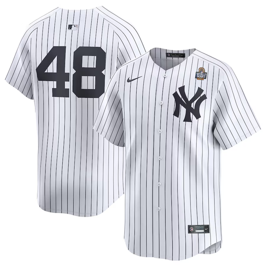 Men's New York Yankees Anthony Rizzo #48 White 2024 World Series Limited Player Jersey